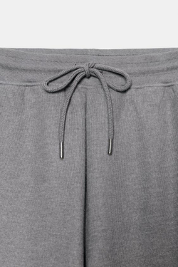 ZARA БРЮКИ ПРЯМОГО КРОЯ В РУБЧИК ИЗ МЯГКОЙ ТКАНИ, МЯГКИЙ СЕРЫЙ