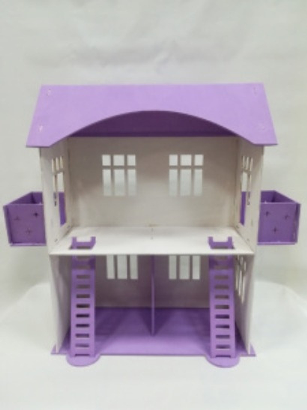 Домик для кукол 2-х этажный ДЕРЕВЯННЫЙ окрашенный Арт. ДО-0004