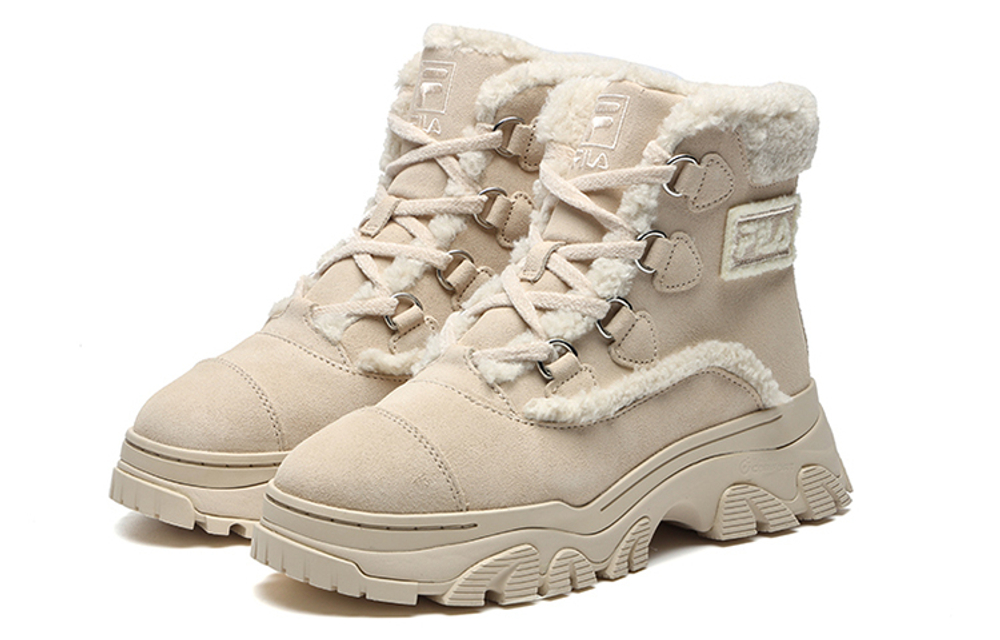 Fila thick-soled snow boots women's cassava flour