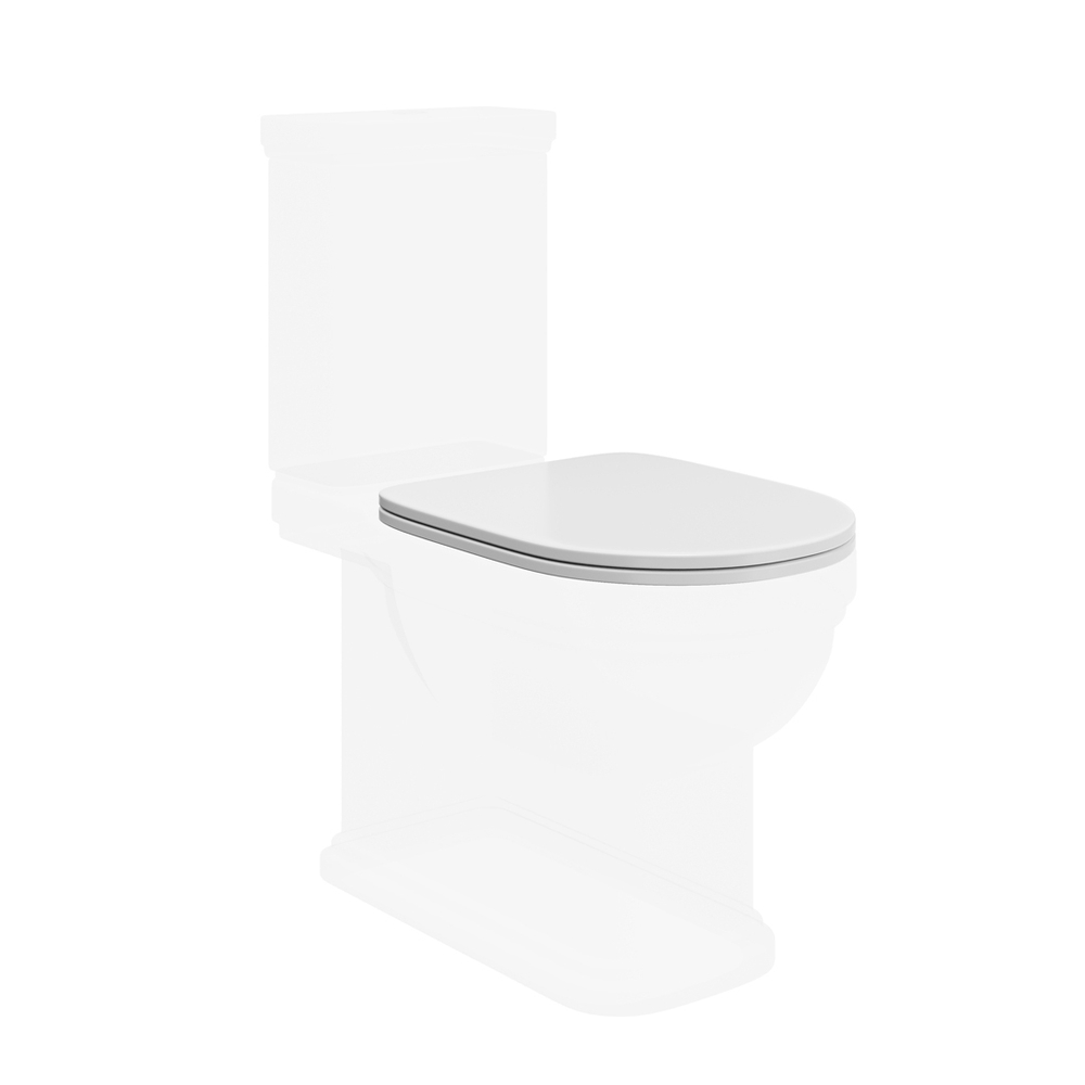 Сиденье POMPEI для напольного унитаза, белое глянцевое PO.seat.01\WHT