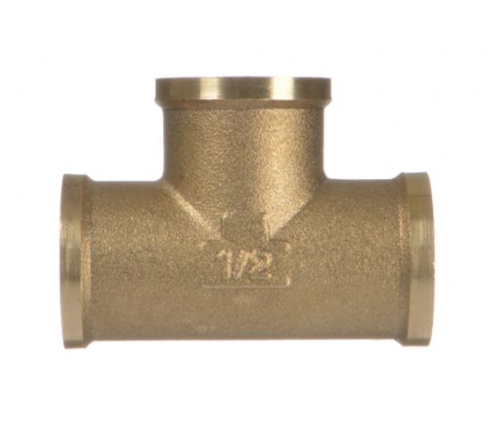 Тройник 1/2" в-в-в латунь