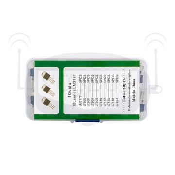 Комплект регуляторов напряжения LM317T-L7824 (вся серия L78), 5 шт/тип, 10 типов, корпус TO-220