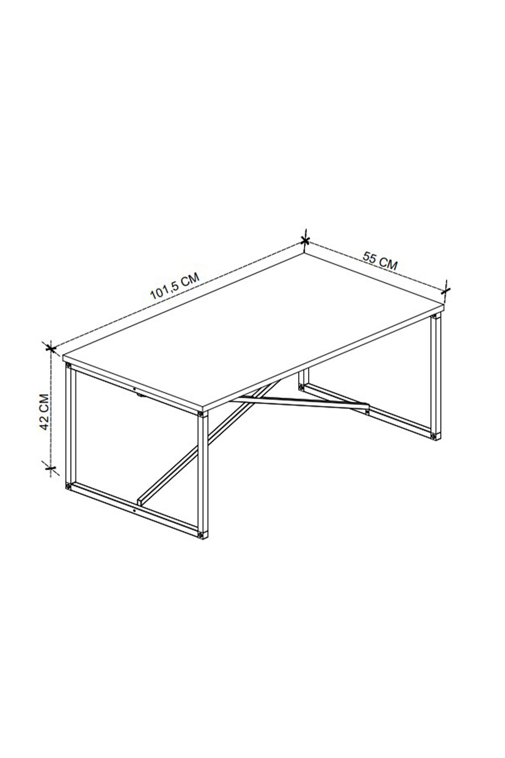 Журнальный столик HERMES 100х55 - белый