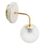 Светильник настенный skum, 32x15,5x22 см, белый/золотой