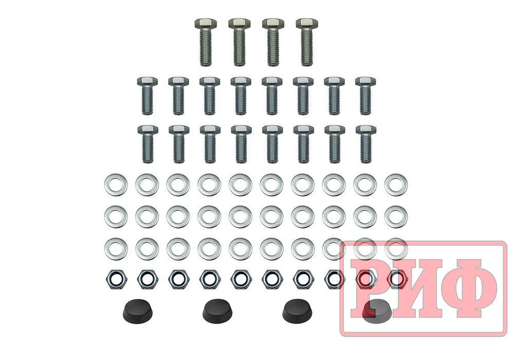 Бампер силовой задний УАЗ Буханка с фонарями, возможностью установки фаркопа, лифт 65 мм РИФ