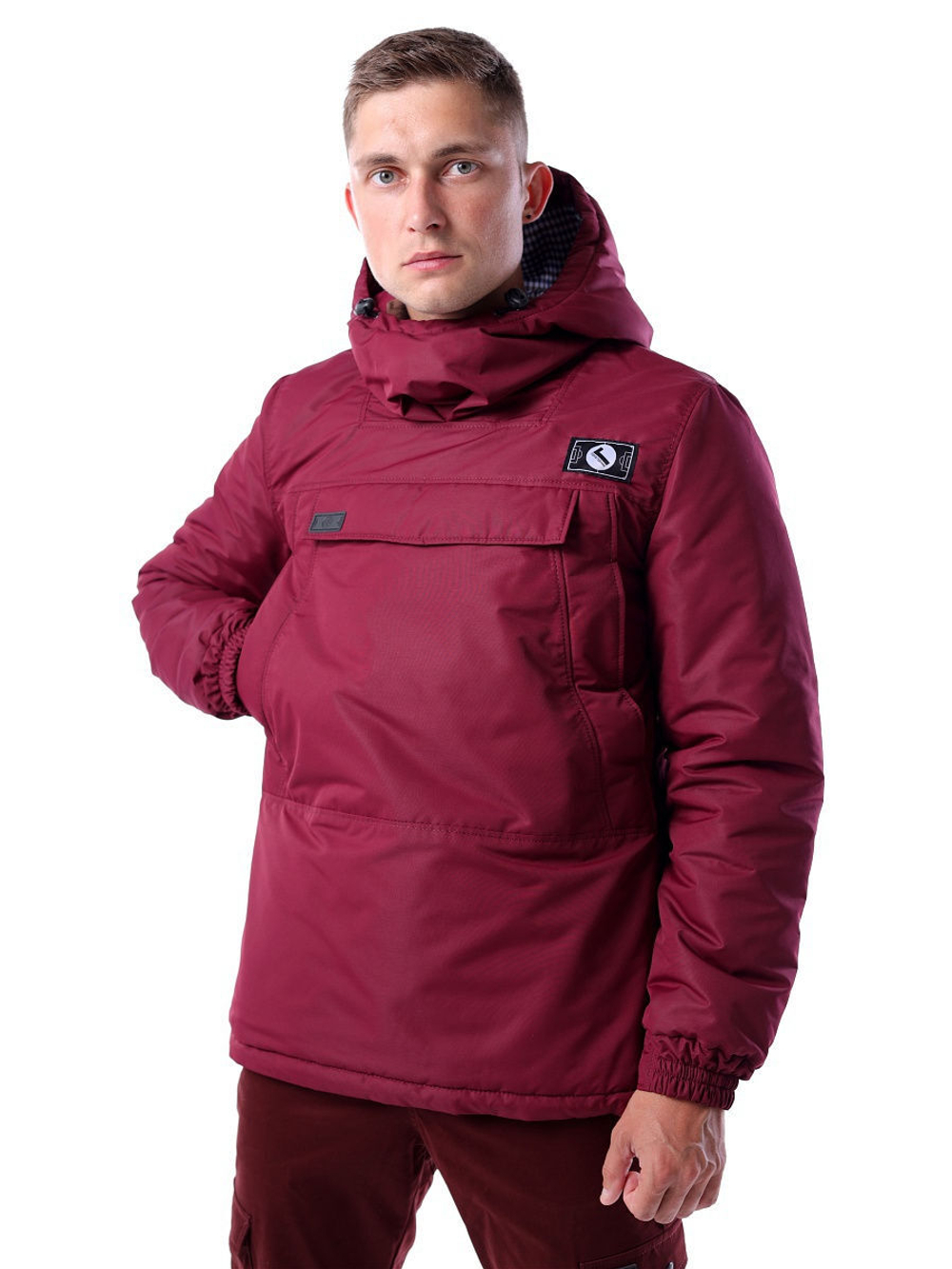Анорак зимний мужской Город Горький бордовый