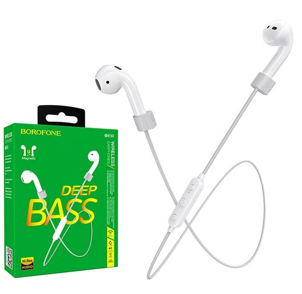 Спортивные наушники Bluetooth BOROFONE BE50 (белый)