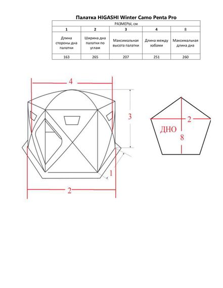 Палатка HIGASHI Winter Camo Penta Pro
