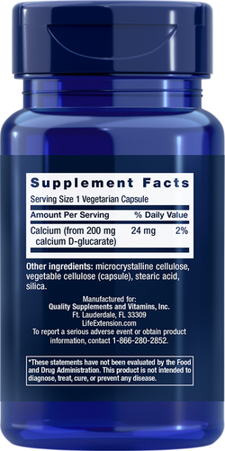Calcium D Glucarate 60 капсул Life Extension