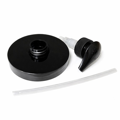 Крышка 89 черная с Дозатором для мыла, винтовой рифленый капелька