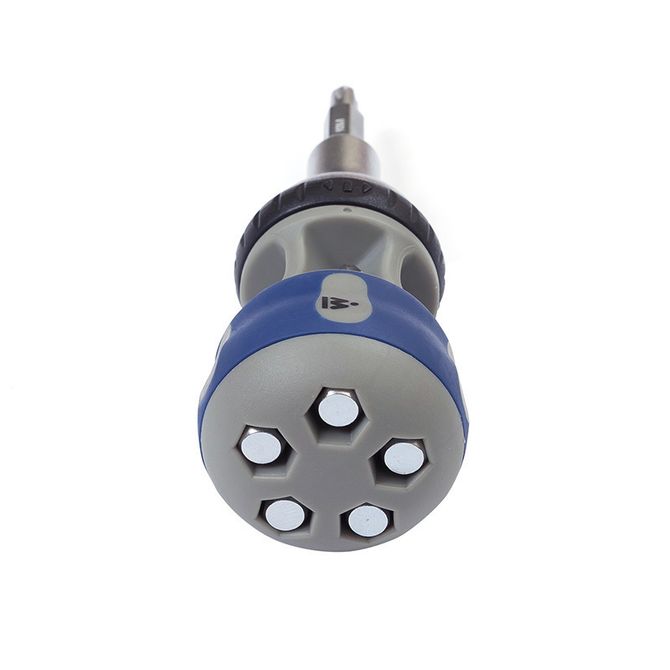 МАСТАК (049-7B) Реверсивная отвертка с битами 7 в 1