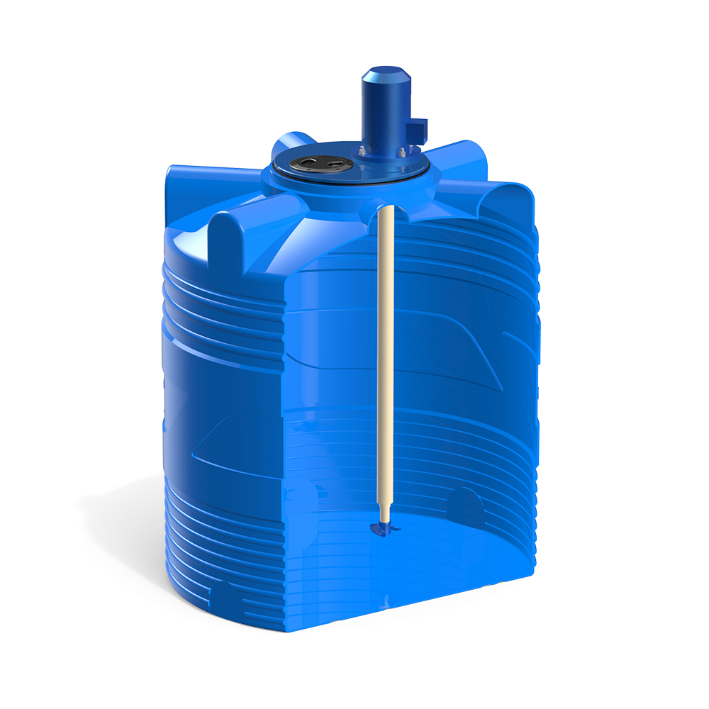 Ёмкость с пропеллерной мешалкой Полимер-Групп V 500 л. вертикальная (860x860x1186см;) - арт.559214