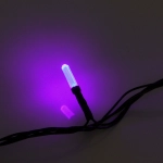 Гирлянда для дома «Кристаллы» 5 м 36 ламп LED черный пров., 8 реж.,IP-40, Фиолетовый (возможность соединения)