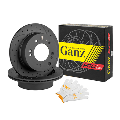 Диск тормозной задний перфорированный PRO-Line с покрытием (компл.2 шт) KIA Sorento II /Vent D=315mm GANZ GIJ10112S