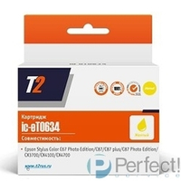 T2 C13T06344A (IC-ET0634) Картридж для Epson Stylus Color C67PE/C87/CX3700/CX4100, желтый, с чипом