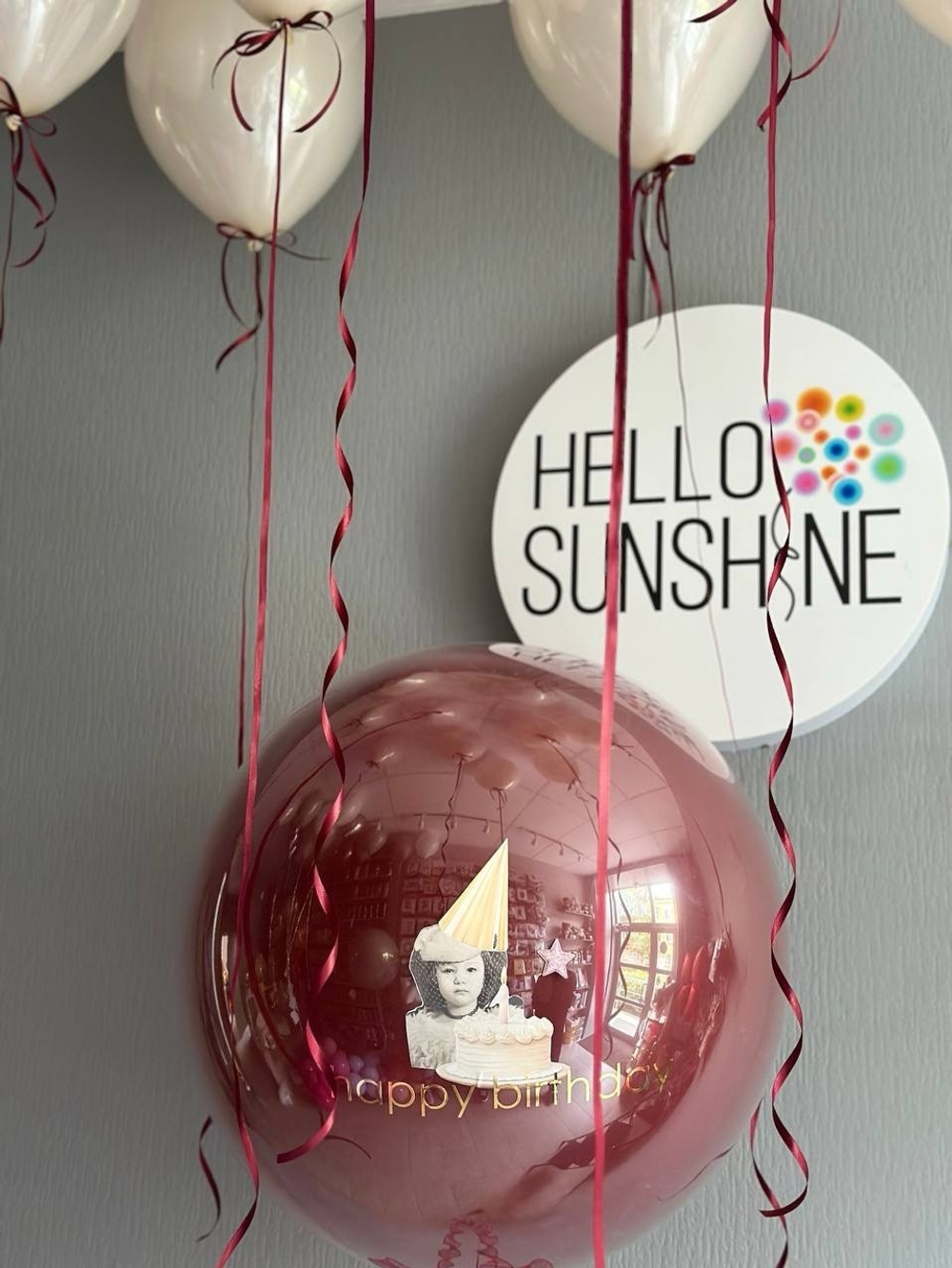 Набор шаров Винного цвета праздничный