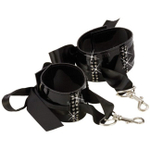 Наручники со стразами Bound by Diamonds (Цвет: черный)