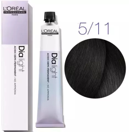 L'Oreal Professionnel Dia Light 5.11 светлый шатен глубокий-пепельный  50мл