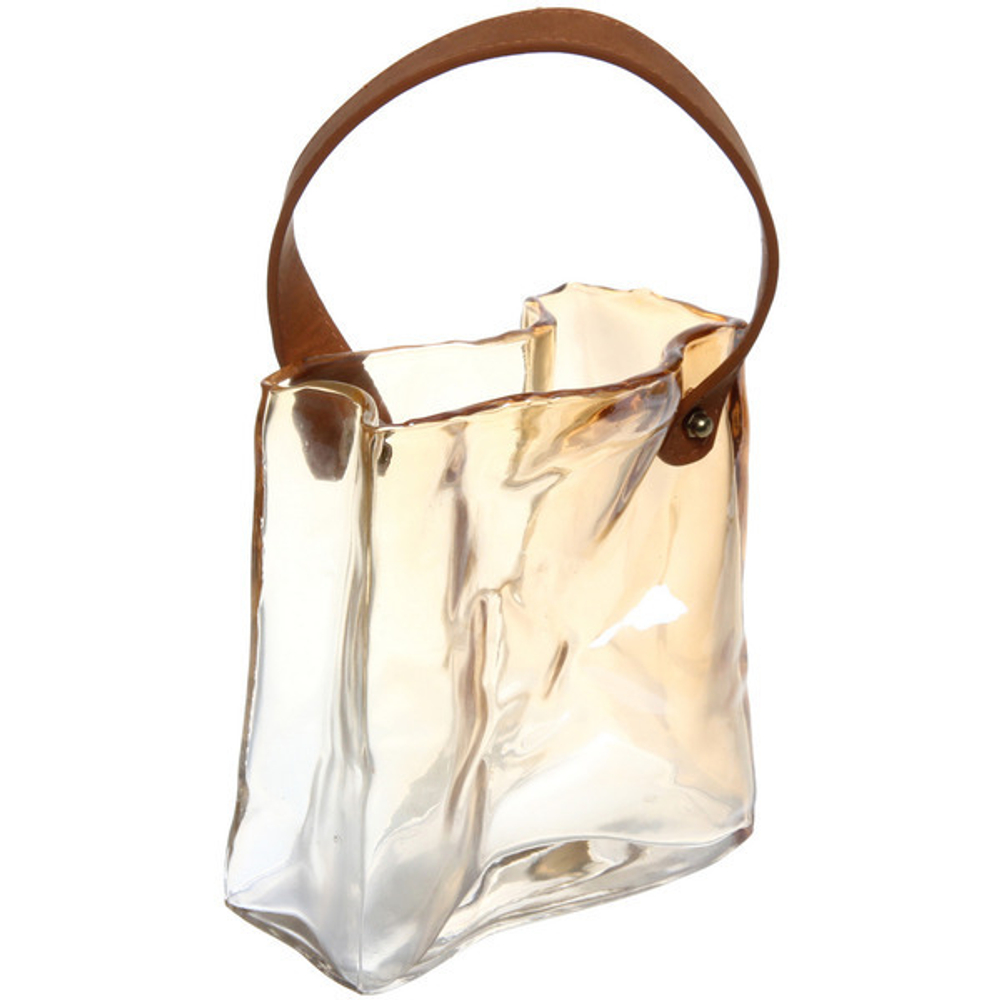 Ваза стеклянная «Молли» 14*17см оранжевая