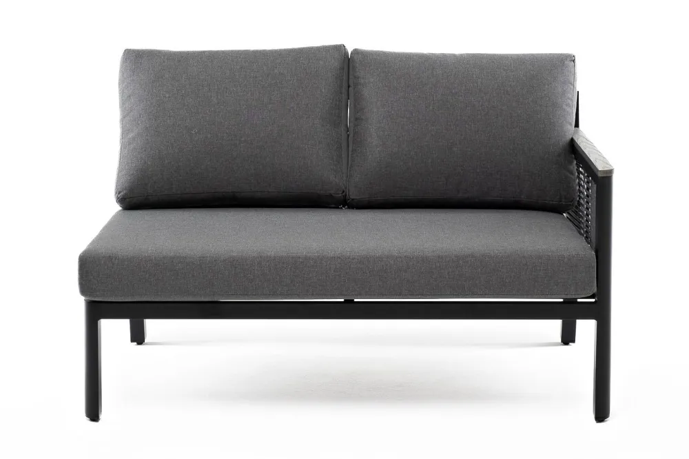 "Париж" модуль диванный левый, двухместный, цвет серый