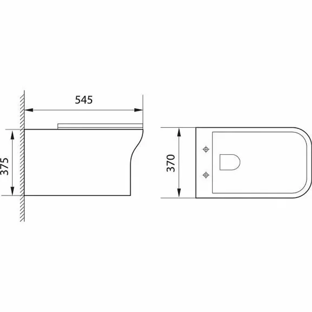 Унитаз подвесной Aquanet Rimless Cube-W CL-12248D