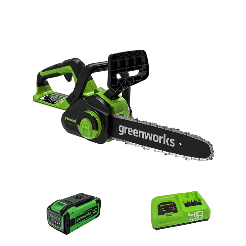 Аккумуляторная цепная пила Greenworks G40CS30IIK8 (1 x 8 Ач, Быстрое ЗУ) 2007807U8F