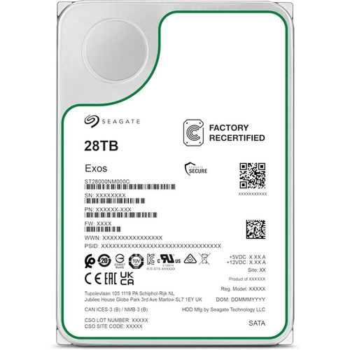 Серверный жесткий диск HDD Seagate 28TB SAS 7.2K 3.5" ST28000NM000C