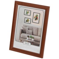 Фоторамка Image Art С22 МДФ универсальная 15х21 цвет красное дерево вставка прозрачный пластик | Image Art