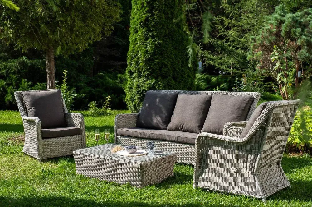 "Гляссе" лаунж-зона из искусственного ротанга, цвет бежевый