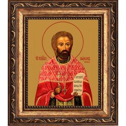 Мирон Ржепик священномученик, пресвитер. Икона на холсте.