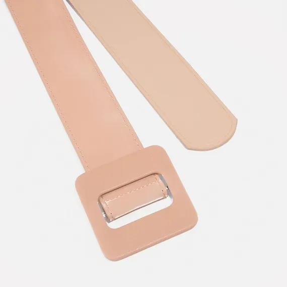 Ремень женский, ширина 7,8 гладкий, затяжка, цвет светло-коричневый