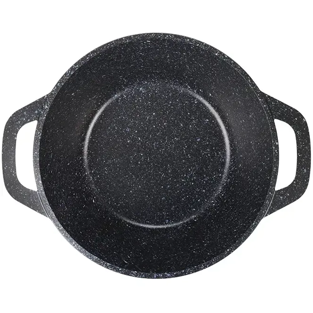 Кастрюля 2,5л со стеклянной крышкой, АП линия «Granit» (black)