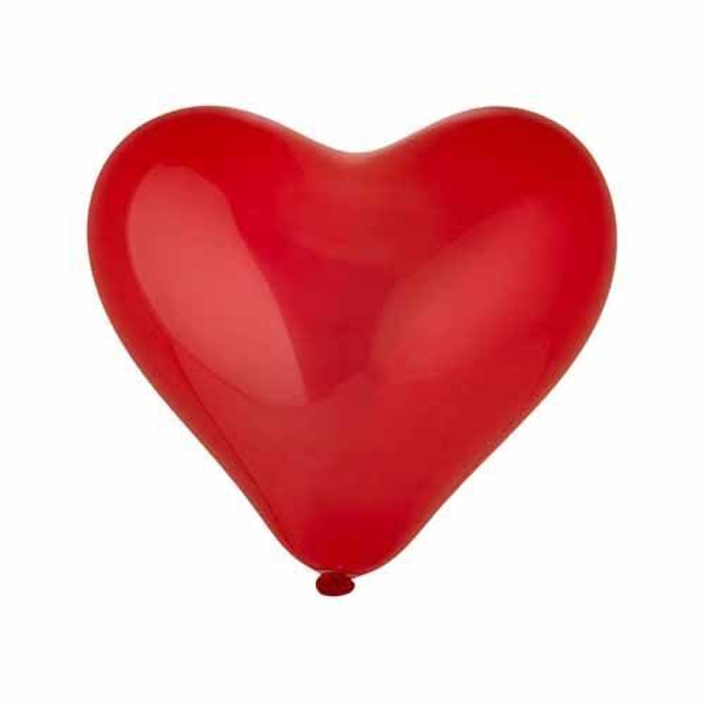 Шар сердце красное стандарт 12" 30 см