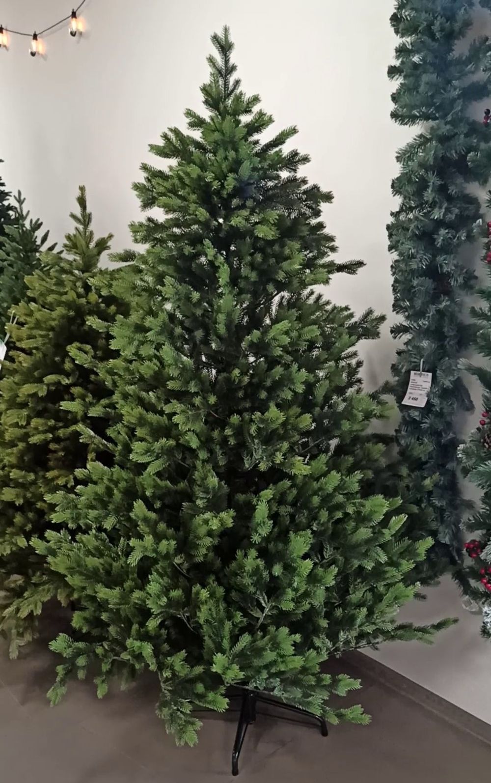 Елка с гирляндой 2в1 «Торжественная» (Литая хвоя) 270 см / 2,7 м