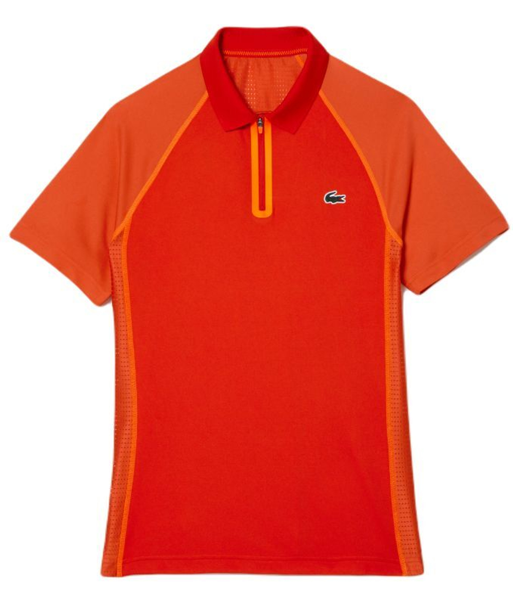 Теннисное поло Lacoste Sport Recycled Polyester Polo Shirt - rouge/orange