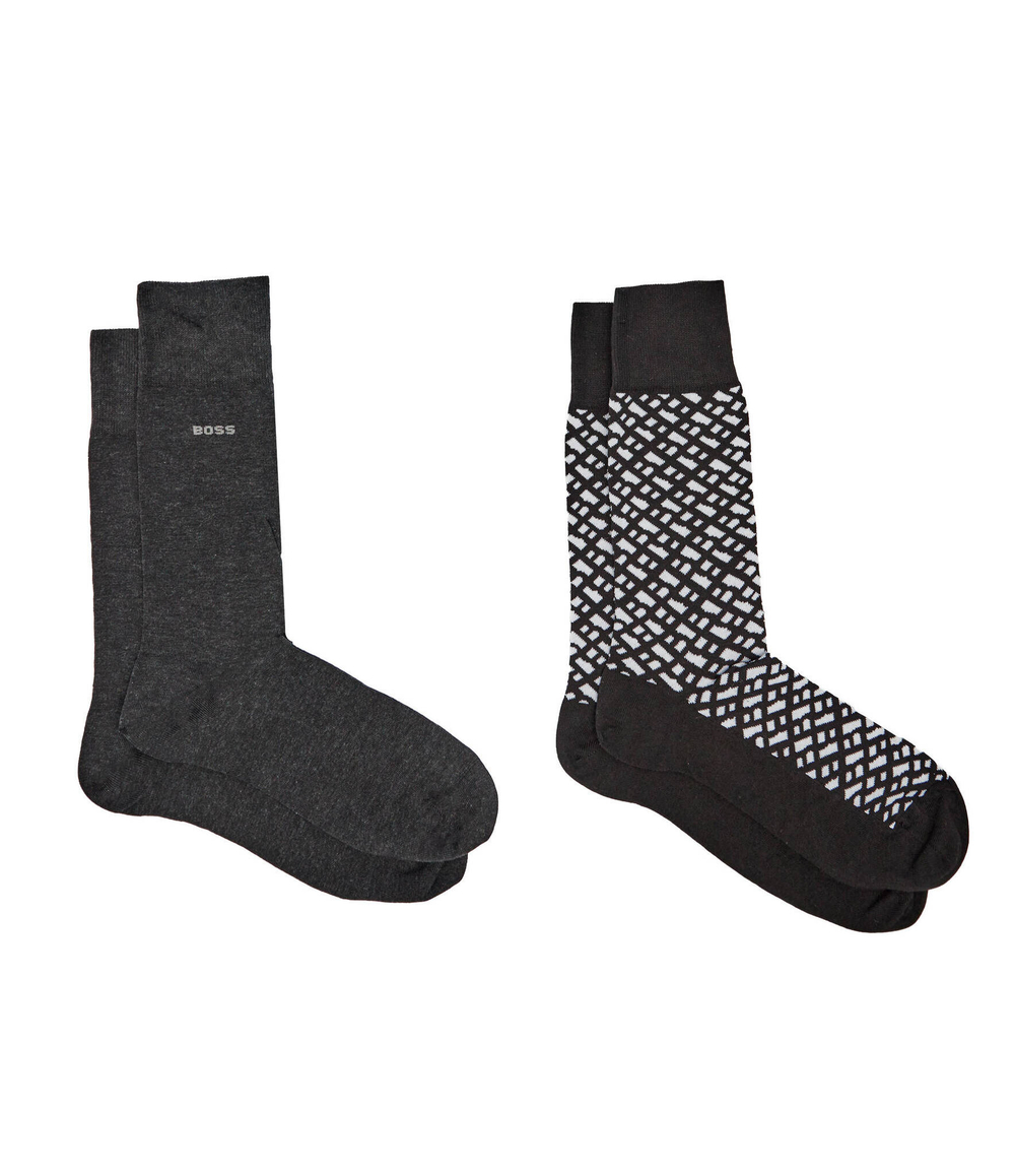 Носки 2 пары Monogram CC BOSS BLACK - черный(50515141)