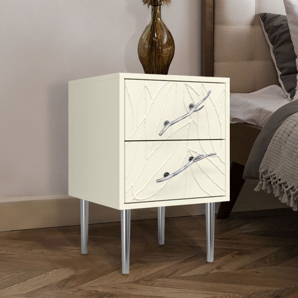 Тумба Арт Колор leaves Стайл Сильвер Кремовый белый