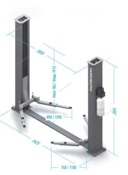 NORDBERG (N4121A-4T_220) Подъемник 2-стоечный 4 т, асимметричный, 220 В