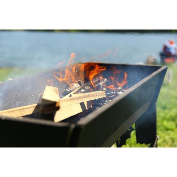 Мангал стационарный Тонар Гефест Премиум 3мм 895х370х850 (термокраска)