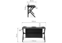 Компьютерный стол Master 3 123х60х75 black