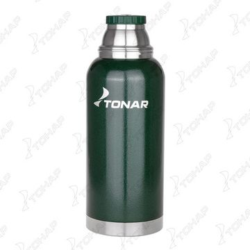 Термос (HS.TM-057-G) 1000ML с ситечком зеленый (2 крышки-кружки) TONAR