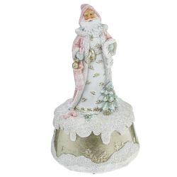 GAEM Фигурка декоративная с музыкой "Дед Мороз", L10 W10 H18 см, 2в.