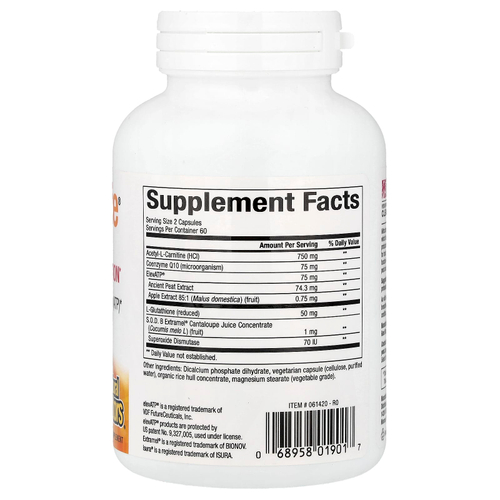 Natural Factors, RegenerLife®, добавка для оптимизации функции митохондрий, 120 вегетарианских капсул