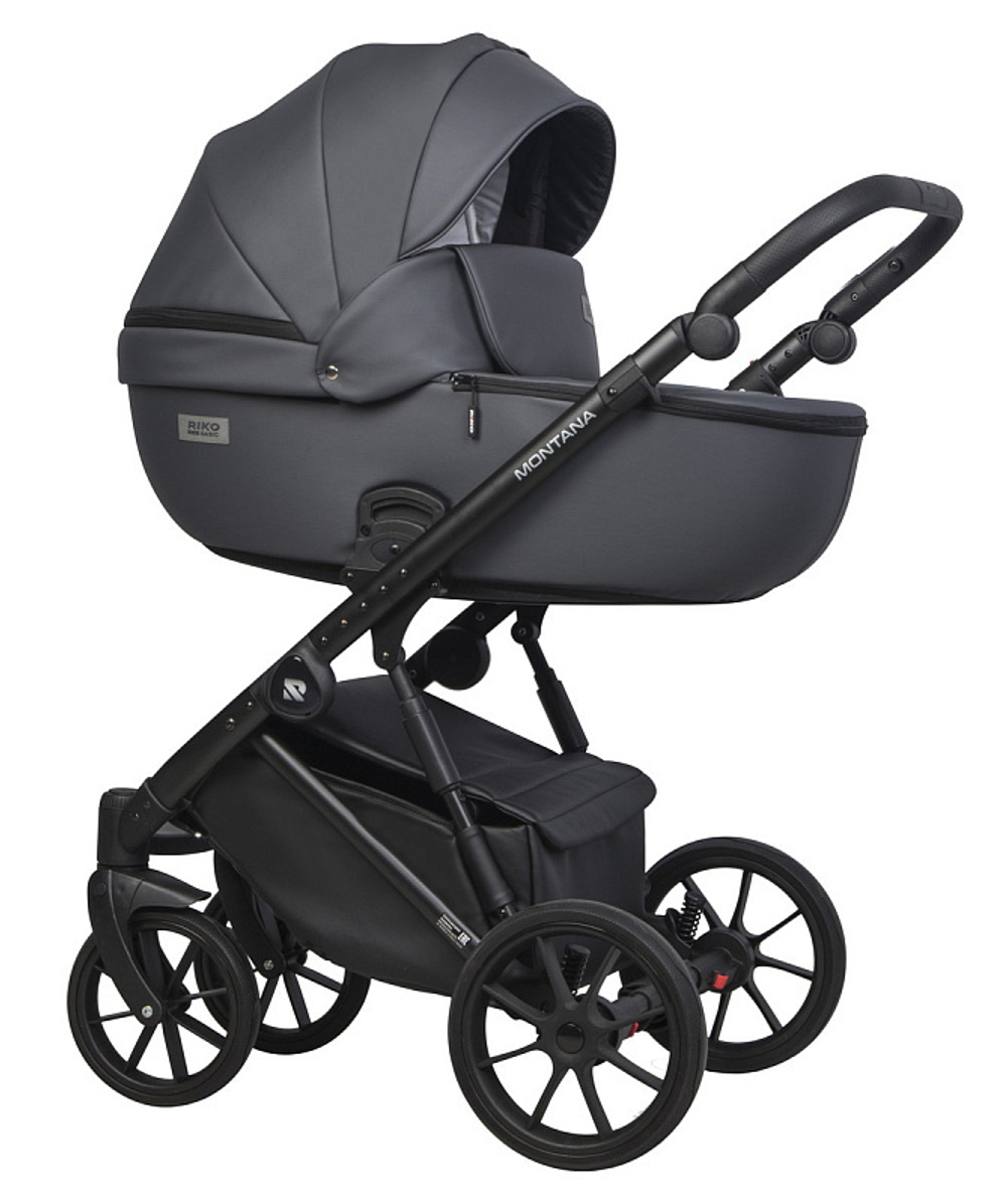 Детская коляска Riko Basic Montana Ecco 2 в 1 24 Graphite