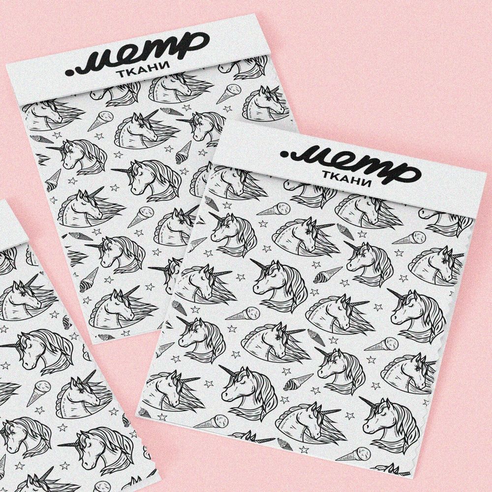 Ткань оксфорд 210 единороги