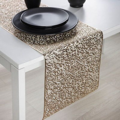 Золотистая дорожка на стол «Манифик» (30х150 см) (Цвет: не задано)