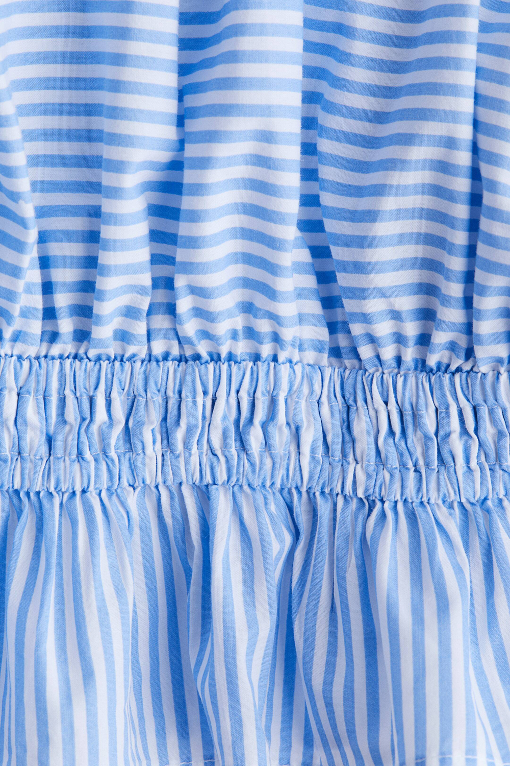 H&M Блузка с открытыми плечами, светло-голубой