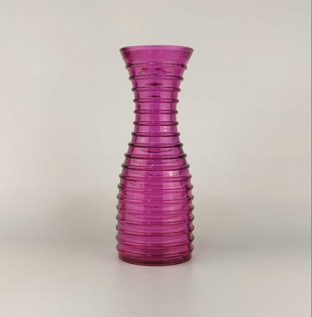 Емкость для интерьера (или ваза), h=22.5 см, 0.85 л,  стекло, цвет пурпурный 6041C008