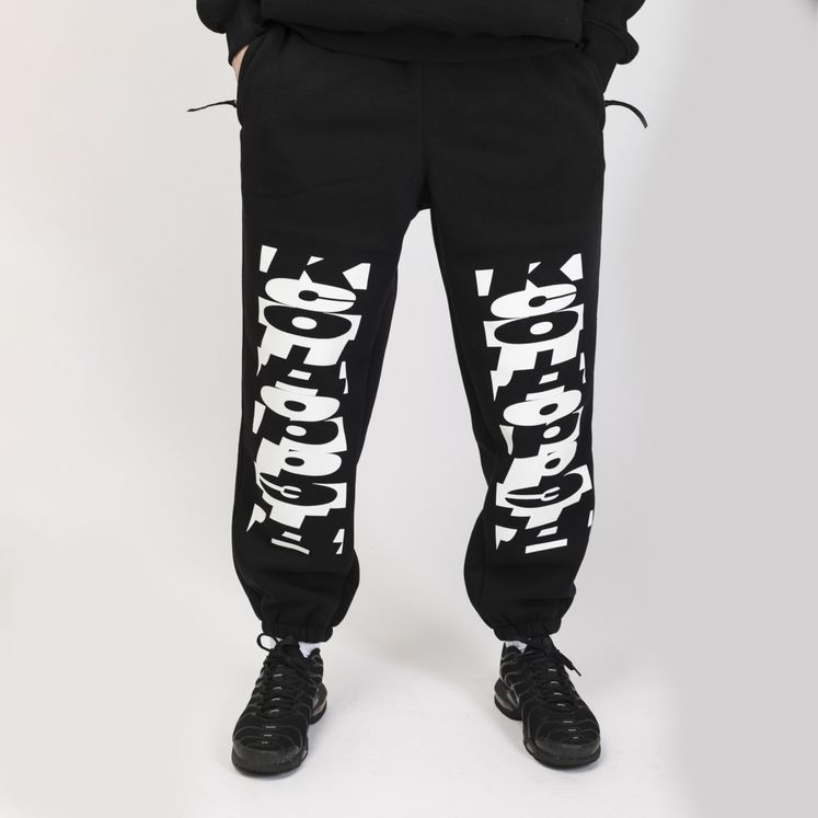 Штаны спорт. CODERED Trainer Cyrillic, черный, утеп.