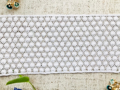 Кружево плетеное, ш. 11 см, белый